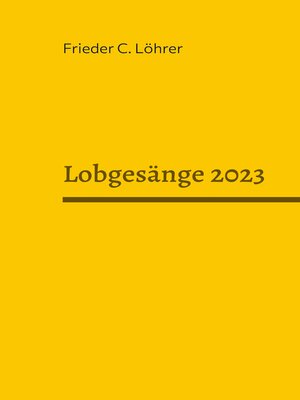 cover image of Lobgesänge 2023